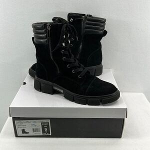 Aqua College Palmer Waterproof Booties- Black Suede- Size 9 M- NIB